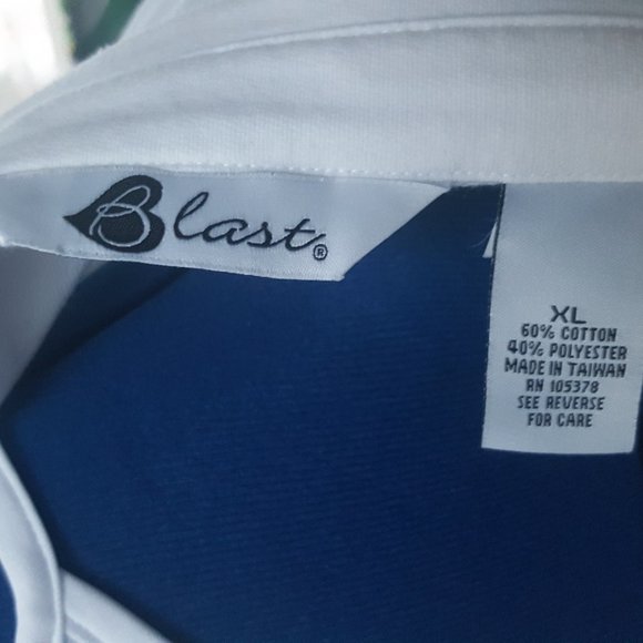 Zip up jacket white black silver stud Blast sz XL - Picture 11 of 11